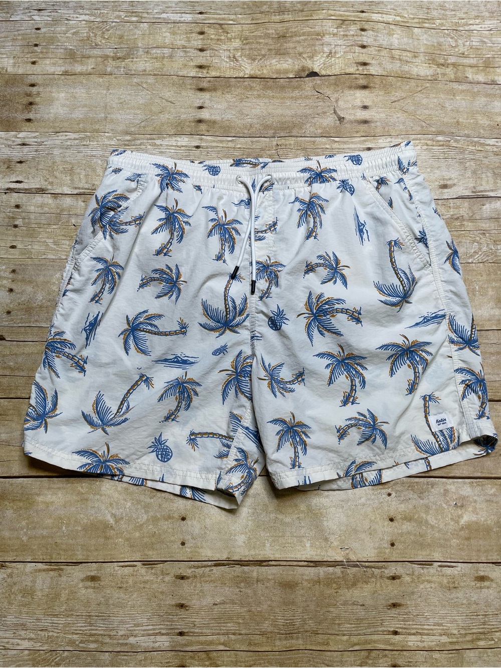 Katin Men’s Volley Swim Trunk In Foam Tropical Print